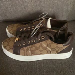 Coach sneakers khaki/chestnut